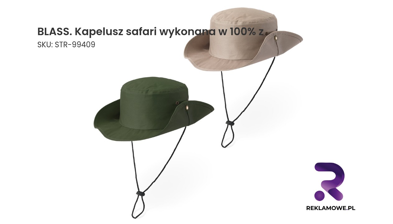BLASS. Kapelusz safari wykonana w 100% z poliestru (160 g/m²) Kapelusz safari marki BLASS wykonany w 100% z naturalnych materiałów