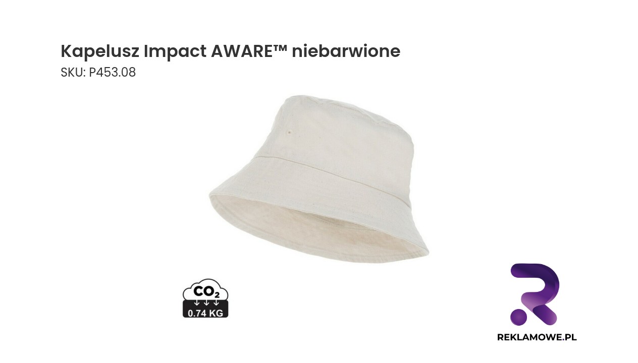 Kapelusz Impact AWARE niebarwione zrównoważone materiały