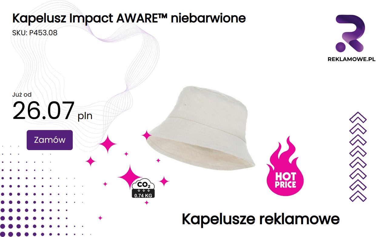 Ekologiczny kapelusz Impact AWARE w naturalnym kolorze