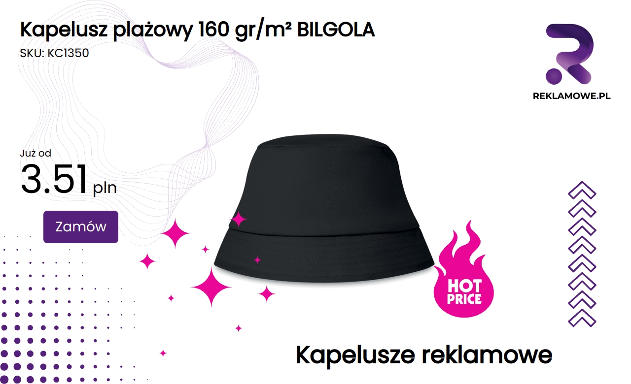 Kapelusz plażowy Bilgola o gramaturze 160 gr/m²