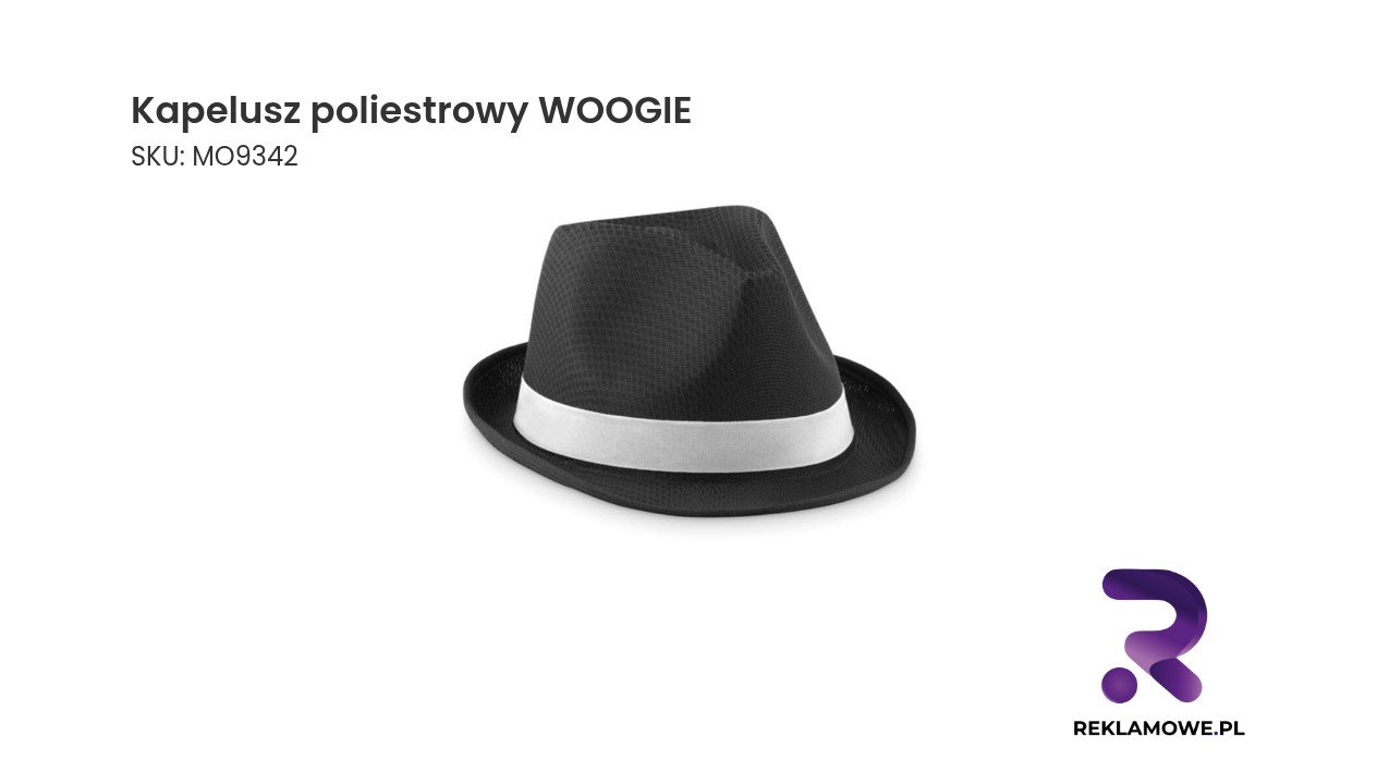 Kapelusz poliestrowy WOOGIE Kapelusz poliestrowy WOOGIE w kolorze czarnym