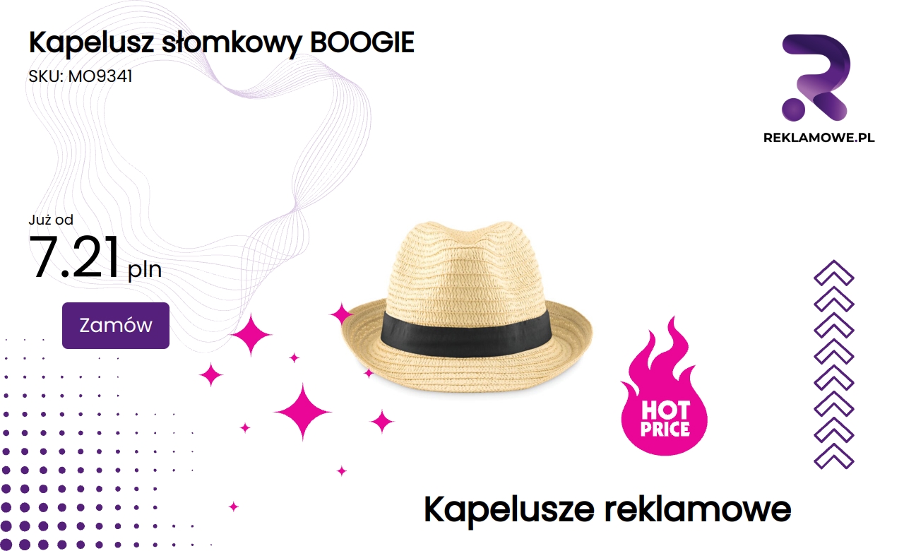 Kapelusz słomkowy BOOGIE w letnim stylu