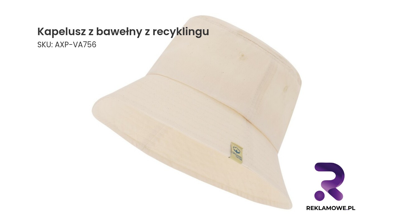 Kapelusz z bawełny z recyklingu Kapelusz wykonany z recyklingowanej bawełny