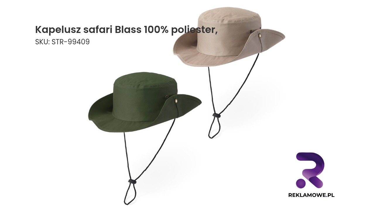 Kapelusz safari Blass, 100% poliester, 160 g/m² Kapelusz safari Blass wykonany w 100% z poliestru