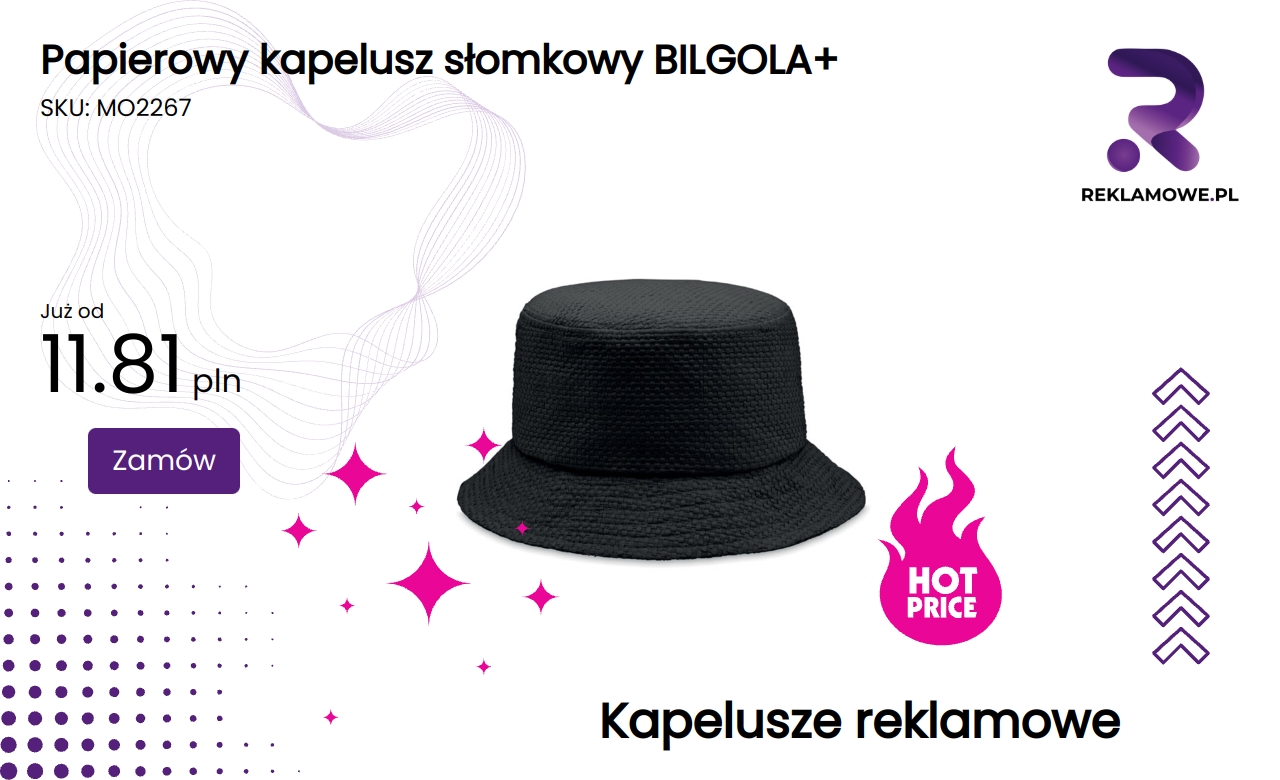 Papierowy kapelusz słomkowy BILGOLA+