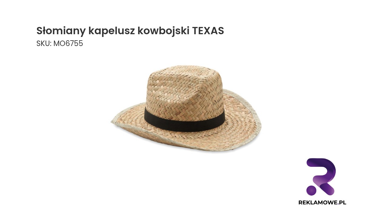 Słomiany kapelusz kowbojski TEXAS